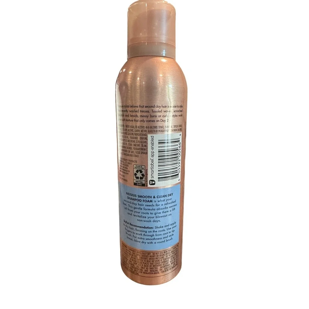 Nexxus Between Washes Dry Shampoo Foam for All hair Smooth & Clean 6.8 Oz  NEW